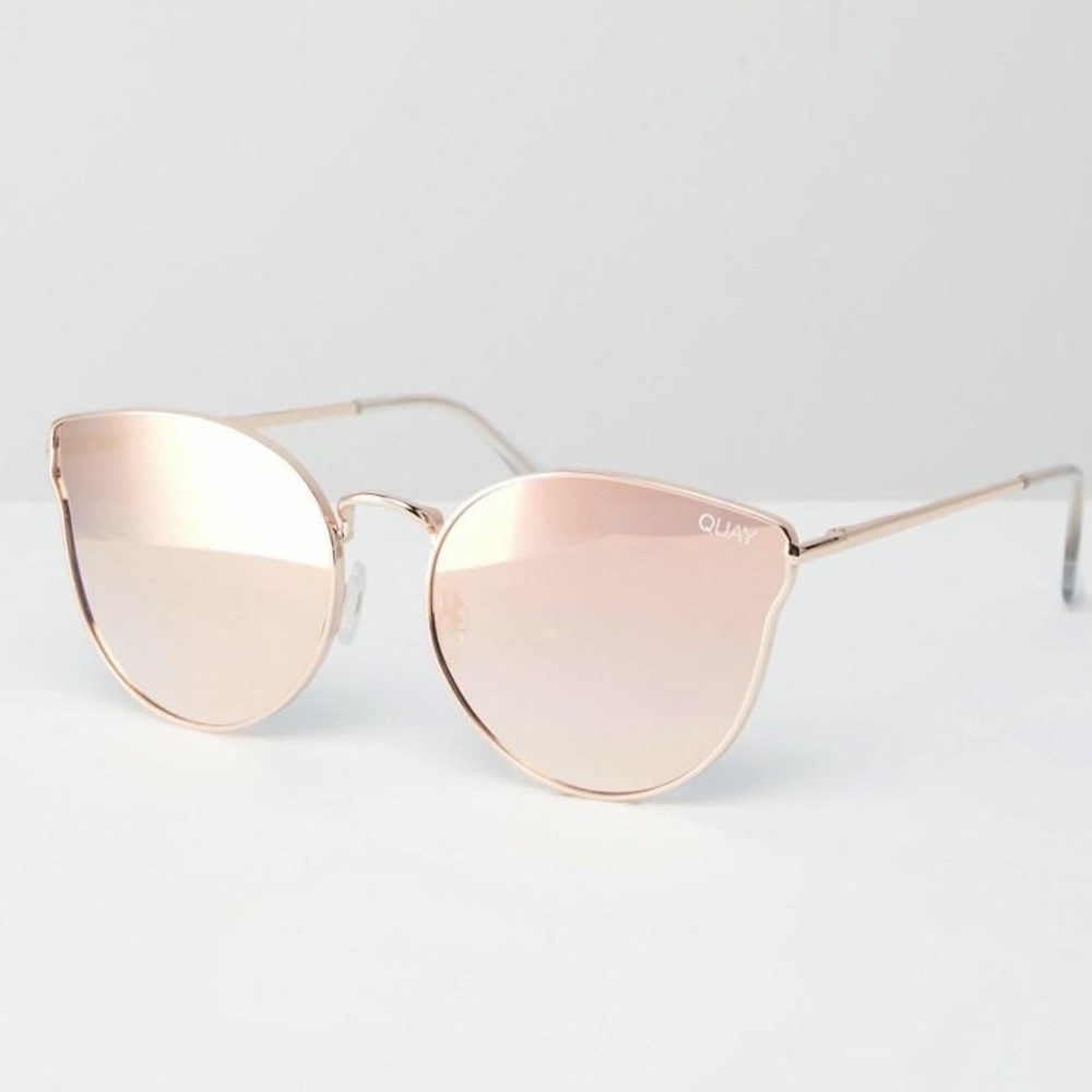 Quay Australia Rose Gold Cat Eye Sunglasses